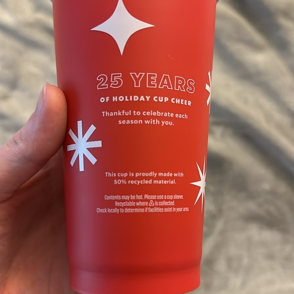Starbucks Dining New Starbucks Holiday Red Cup 25 Years Anniversary(02)